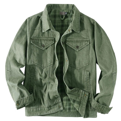 PIONEER DENIM JACKE MIT KAROMUSTER
