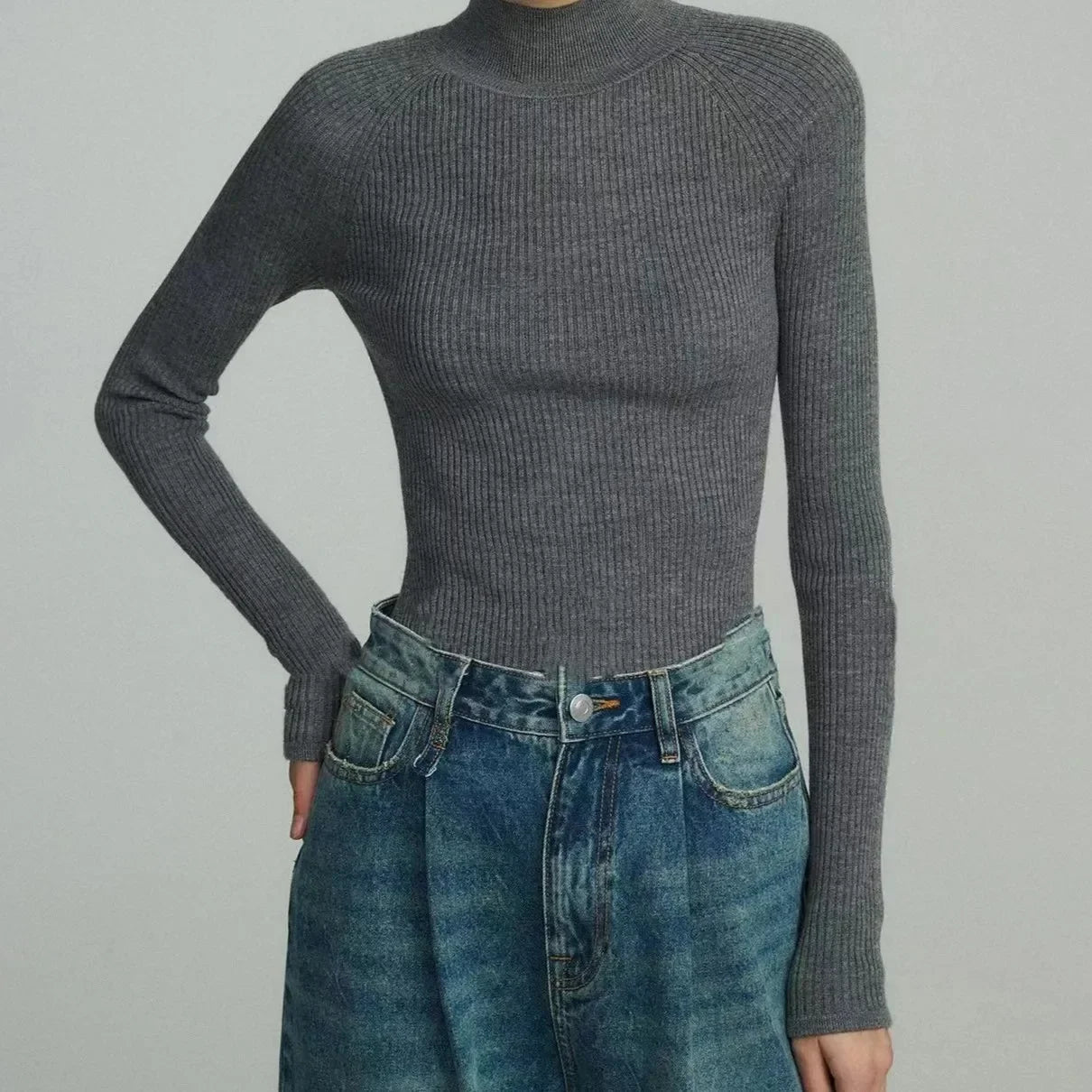 Biella | Nahtloses Stricktop mit Pfirsichherz