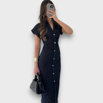 Venera – Figurnahes Hemdblusenkleid mit Knopfleiste