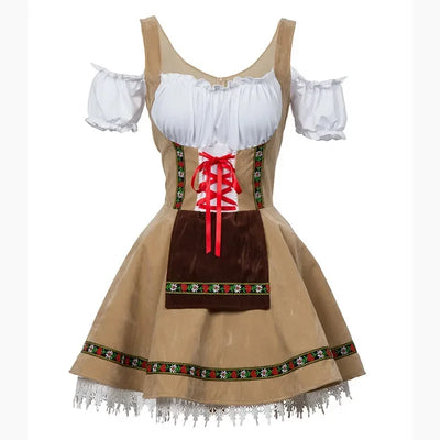 Damen Mini Elegante Oktoberfest Dirndl Kleid