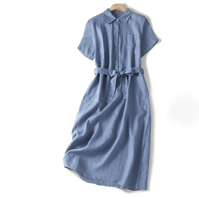 NOA MIDI KLEID MIT KRAGEN