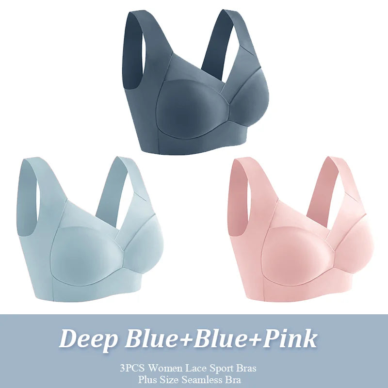 Marlene | 3er-Pack Nahtlose, stützende Sport-Bralettes für maximalen Komfort