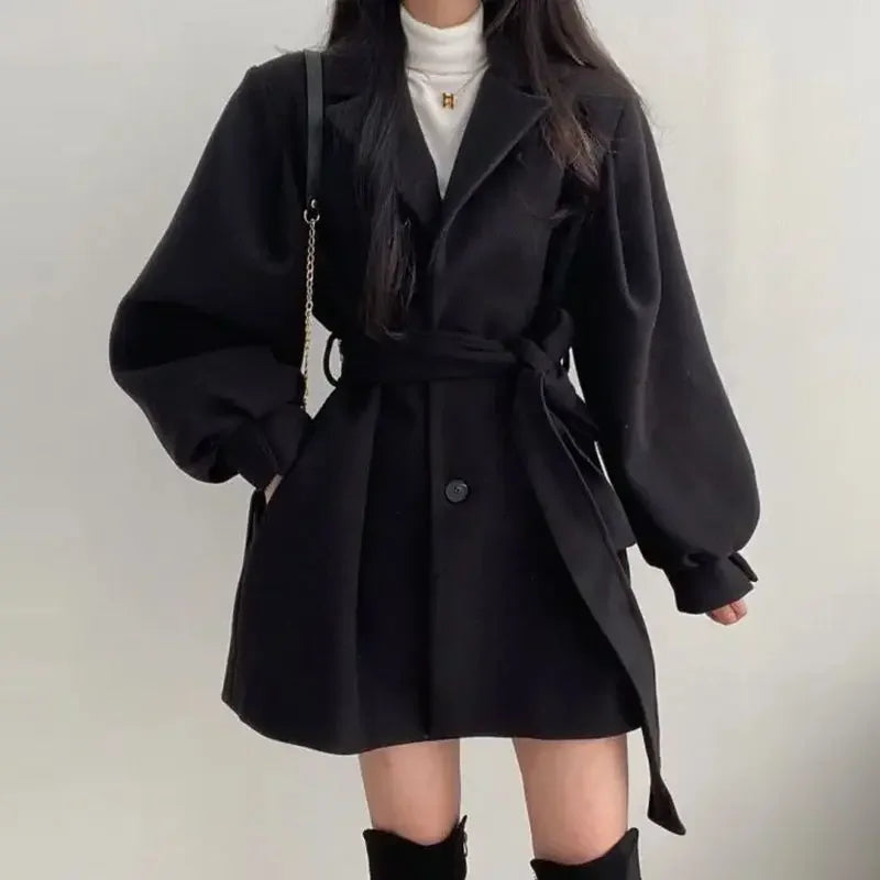 Eleganter Damen Trenchcoat mit Gürtel – Oversized & Stilvoll