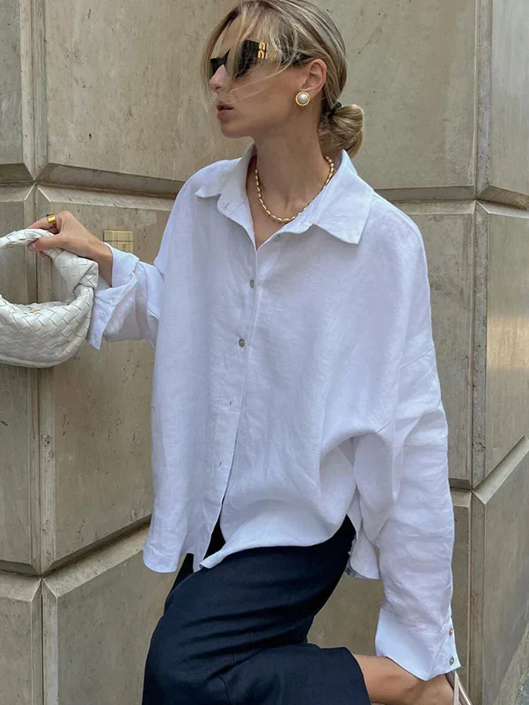 Damen Bluse Leinen Elegant – Luftig & Stilvoll