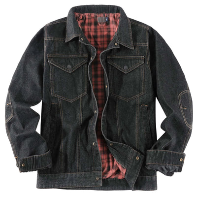 PIONEER DENIM JACKE MIT KAROMUSTER