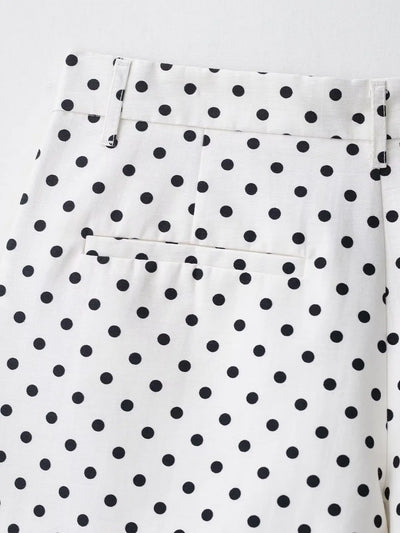 Dotty | Leichte Polka-Dot-Jacke mit Stehkragen &amp; Kordelzug