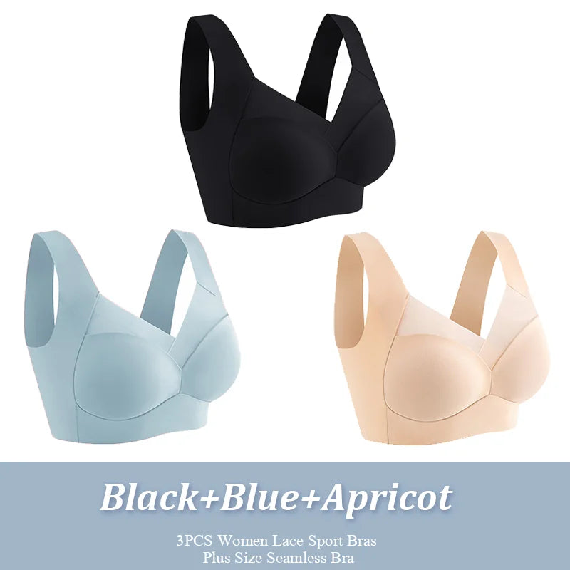 Marlene | 3er-Pack Nahtlose, stützende Sport-Bralettes für maximalen Komfort