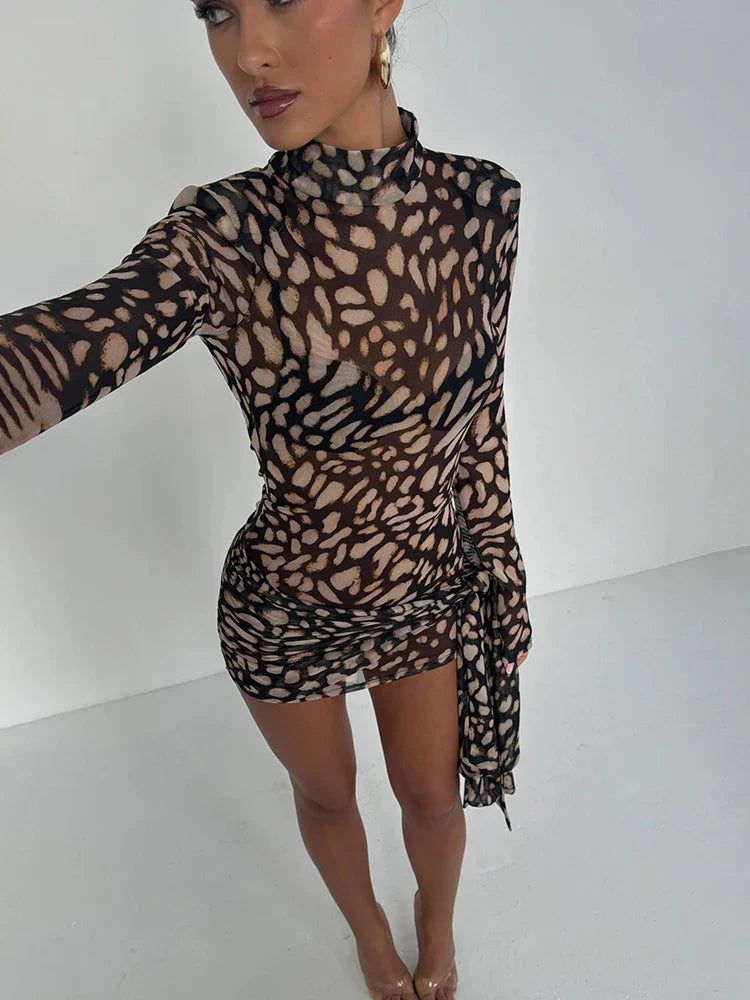 Livia | Verführerisches Print-Design Damen Minikleid