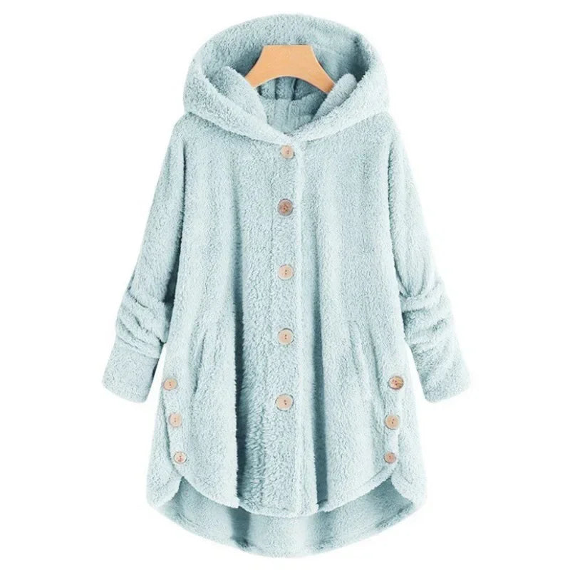 Stylische Fleece Jacke für Damen | Mit Kapuze