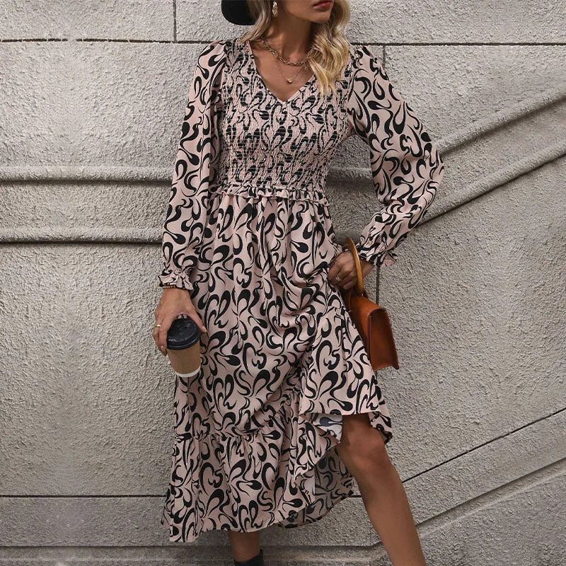 Celeste | Schickes Leichtes Damenkleid mit V-Ausschnitt