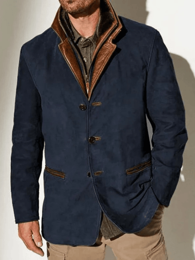 SVEN VINTAGE-WILDLEDERJACKE MIT DOPPELKRAGEN