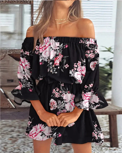 Carmelia – Stilvolles schulterfreies Minikleid