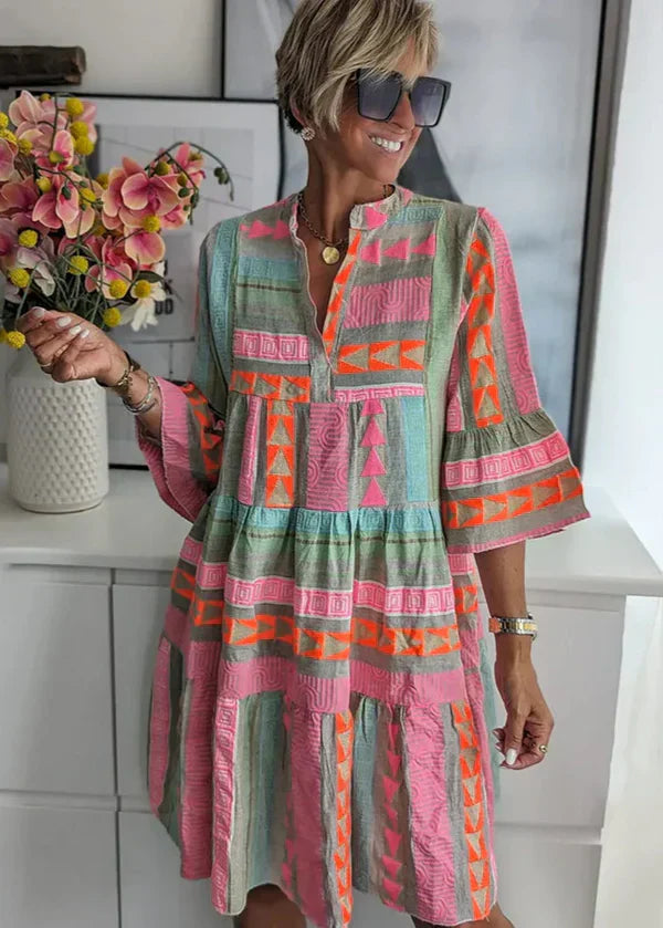Ellie | Luftiges Baumwoll-Hanf Sommerkleid
