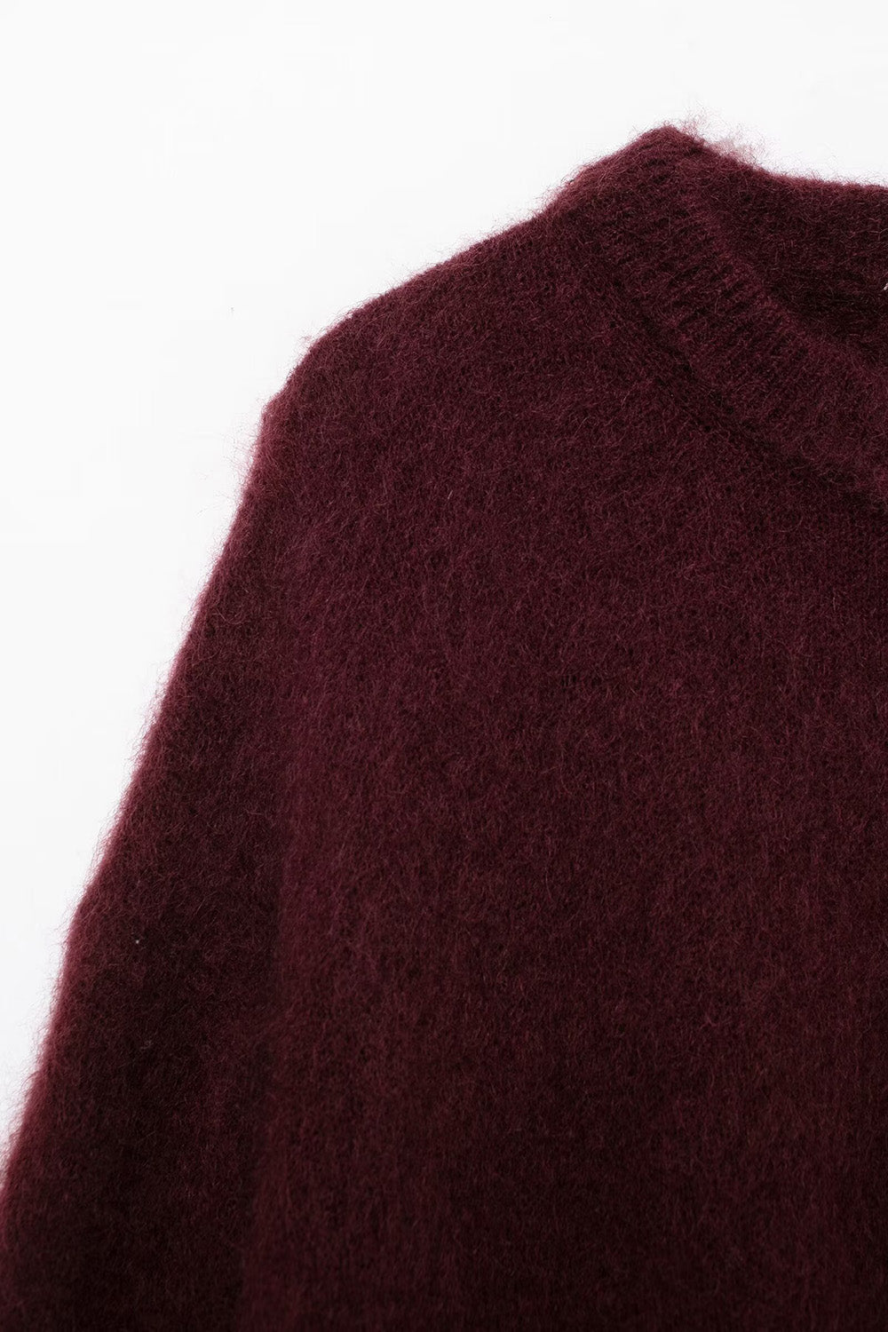 Frieda | Luxuriöser weicher burgunderfarbener Damenpullover