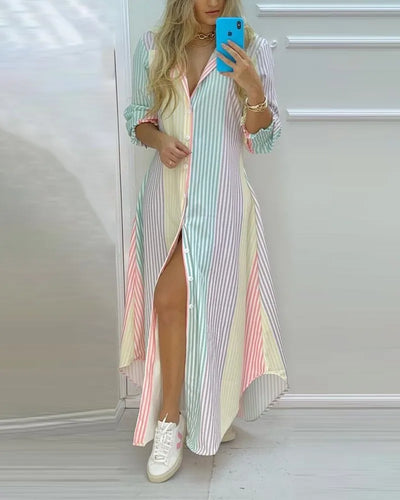 Heidrun – Maxi-Hemdkleid mit Knopfleiste