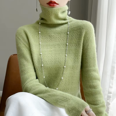PULLOVER MIT STEHKRAGEN AUS 100% REINER WOLLE