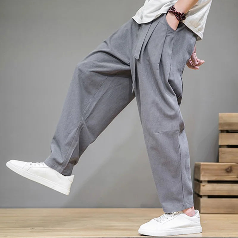 Karl | Chinesisch inspirierte Relaxed Fit Herren-Hosenhose