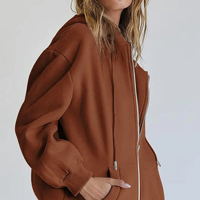 Valeria | Komfortabler und stilvoller Damen Zip-up Hoodie