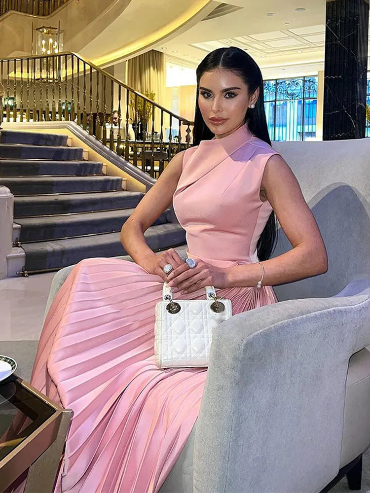 Ellison - Klassisches, Drapiertes Maxikleid im Maxi-Stil