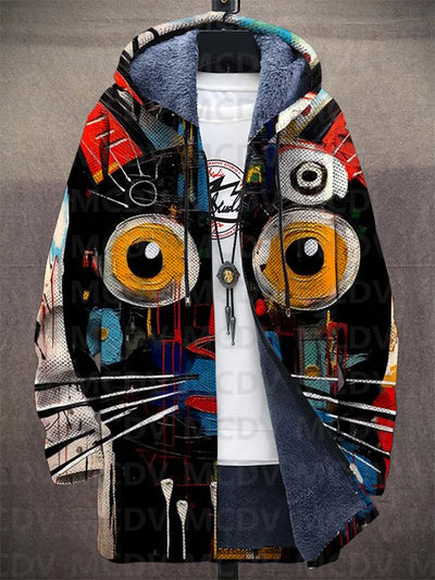 Norbertus | Gemütliche Jacke mit Katzenmuster für Herren