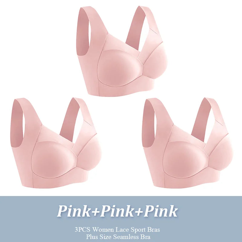 Marlene | 3er-Pack Nahtlose, stützende Sport-Bralettes für maximalen Komfort