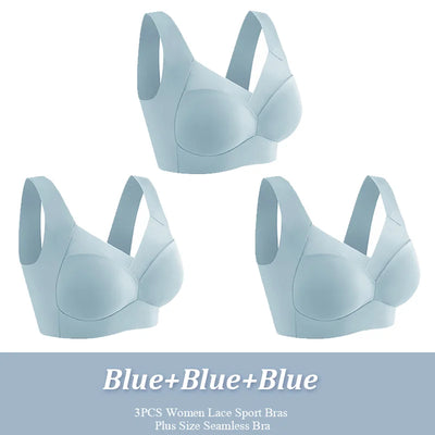 Marlene | 3er-Pack Nahtlose, stützende Sport-Bralettes für maximalen Komfort
