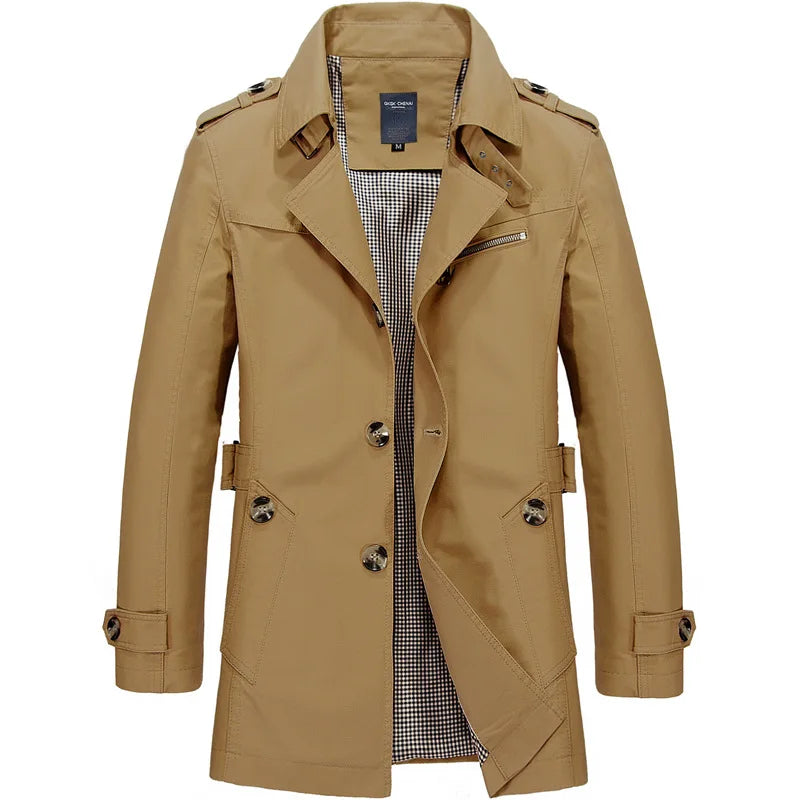 Karel | Stilvoller funktioneller Trenchcoat für Herren