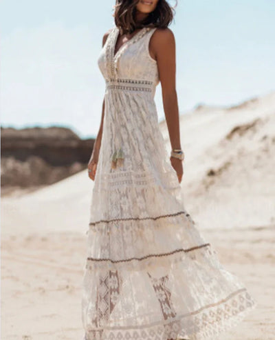 Anora – Böhmisches Spitzen-Maxikleid