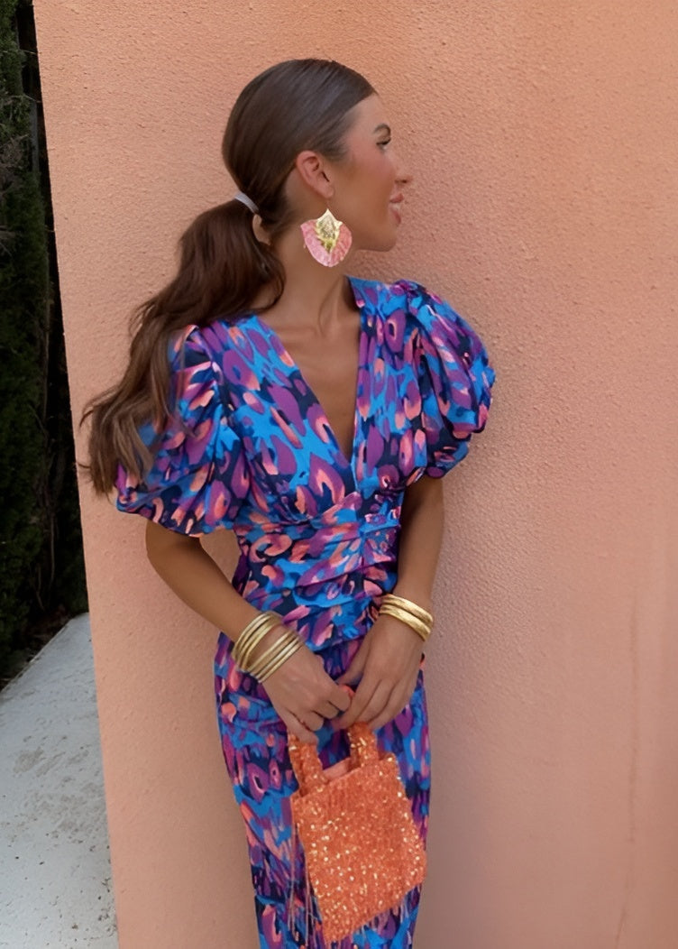 DALINE™ | Lebhaftes Kleid aus Bio-Stoff