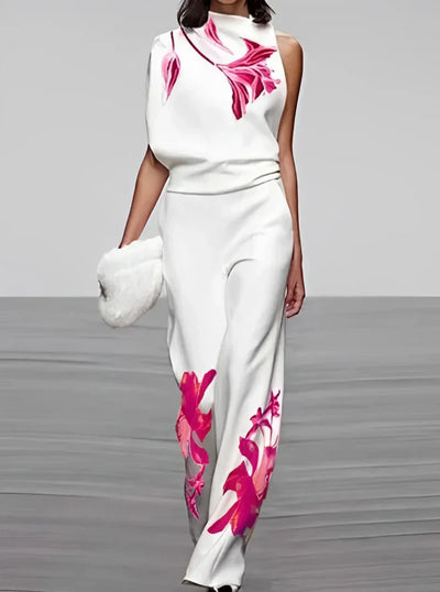 Shella – Elegantes Satin-Set mit Print