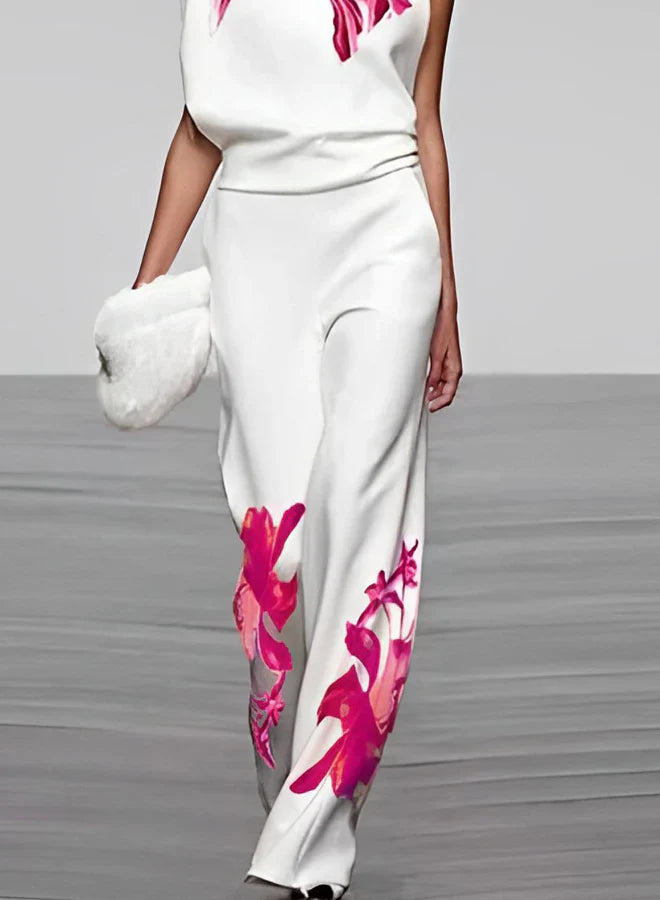 Veronique – Minimalistisches Asymmetrisches Top- und Hosen-Set
