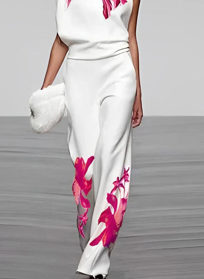 Veronique – Minimalistisches Asymmetrisches Top- und Hosen-Set