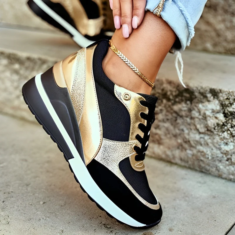 Amelia – keilsneaker mit sportlichem schnürverschluss