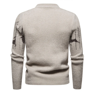 Hochwertiger herrenpullover im weihnachtslook