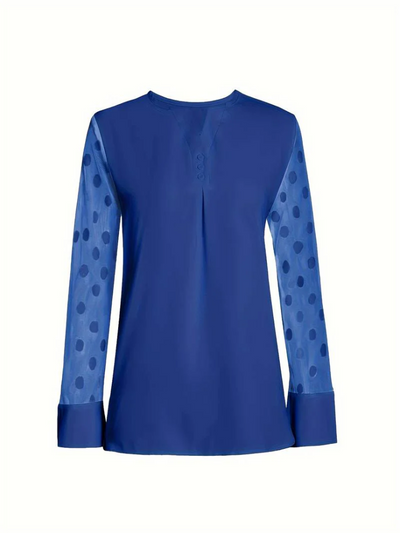 Amalia – strickbluse für damen mit v-ausschnitt und knopfverschluss
