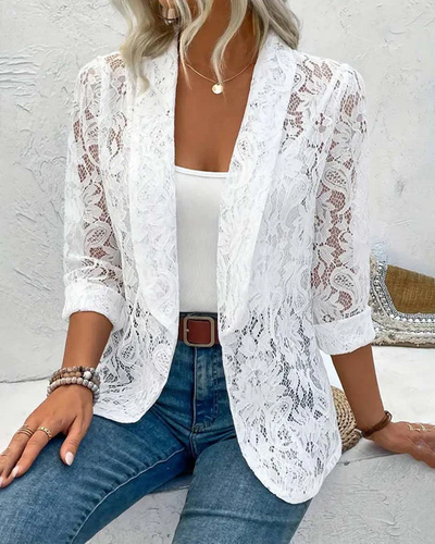 Eloise - reverskragen spitze blazer