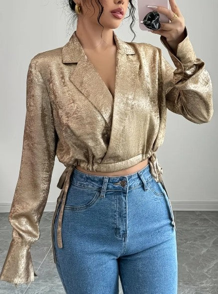 Ida – elegante wickelbluse