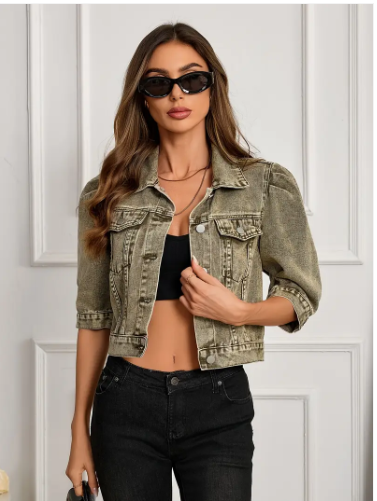 Seraphina - robuste, kurze jeansjacke