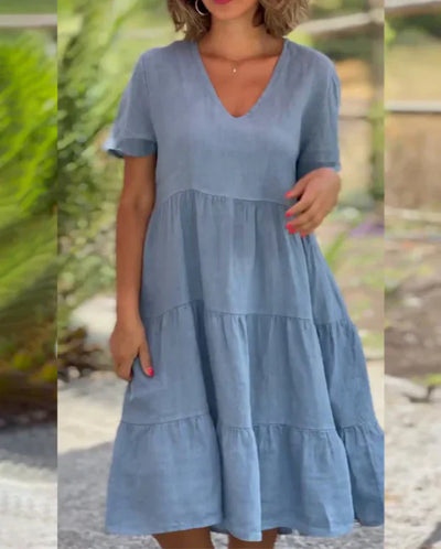 Alona – Luftiges Baumwoll-Stufenkleid