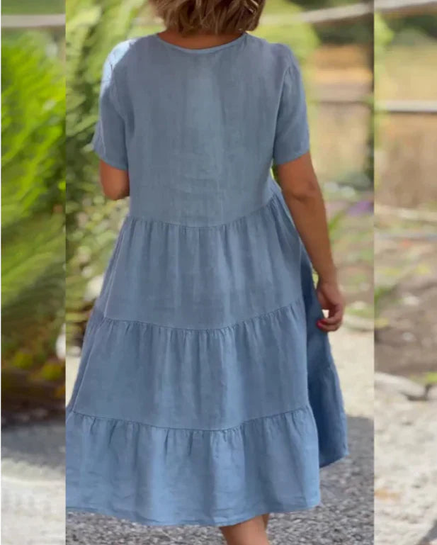 Alona – Luftiges Baumwoll-Stufenkleid