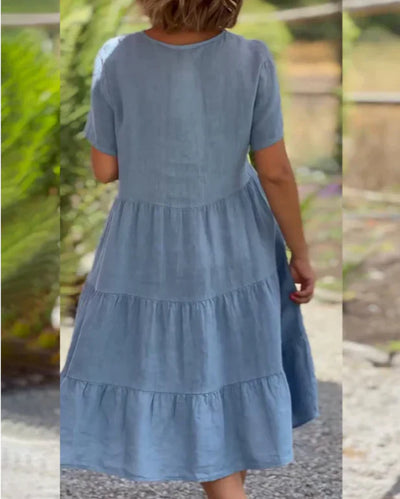 Alona – Luftiges Baumwoll-Stufenkleid