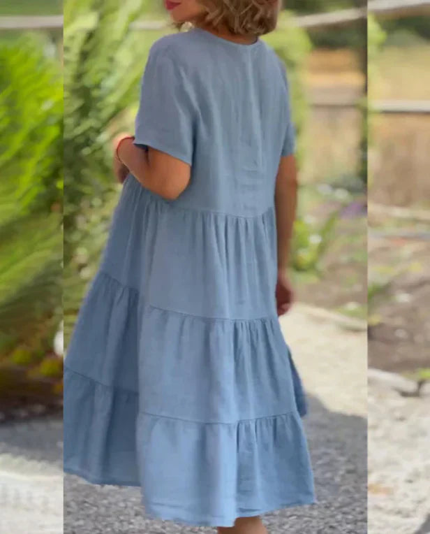 Alona – Luftiges Baumwoll-Stufenkleid