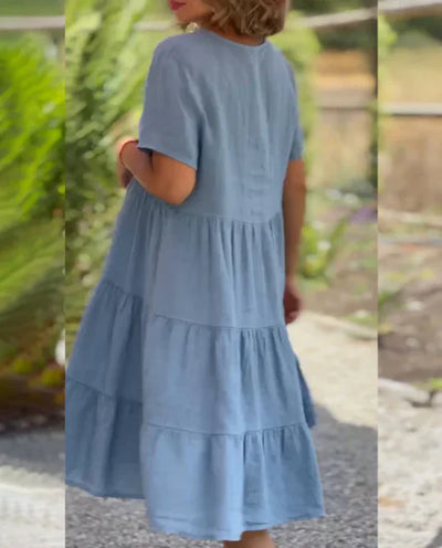 Alona – Luftiges Baumwoll-Stufenkleid