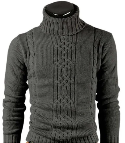 Quintus | Zeitloser Rollkragenpullover mit Zopfmuster für Herren