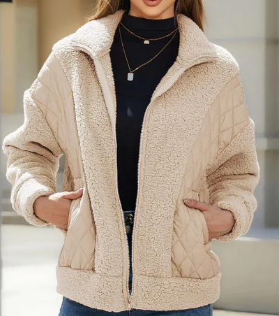 Gabriela | Gemütliche gesteppte Sherpa Damenjacke
