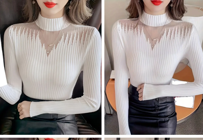 Klea - elegantes rippstrick-top