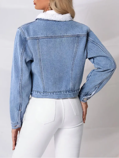 Rashana - kurze jacke aus baumwolldenim
