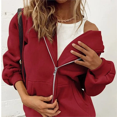 Valeria | Komfortabler und stilvoller Damen Zip-up Hoodie