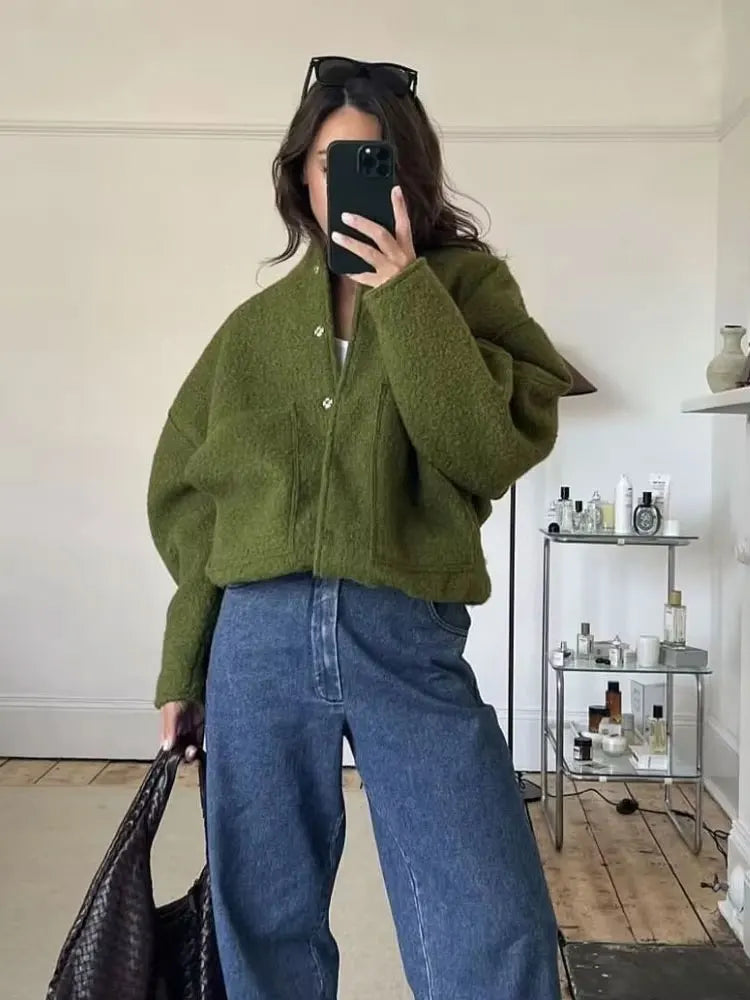 Saira | Oversized Bomberjacke Mit Taschen
