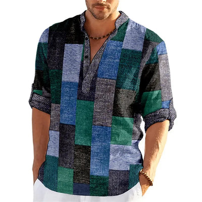 ANDREAS MEHRFARBIGES POLO IN MODERNEM STIL